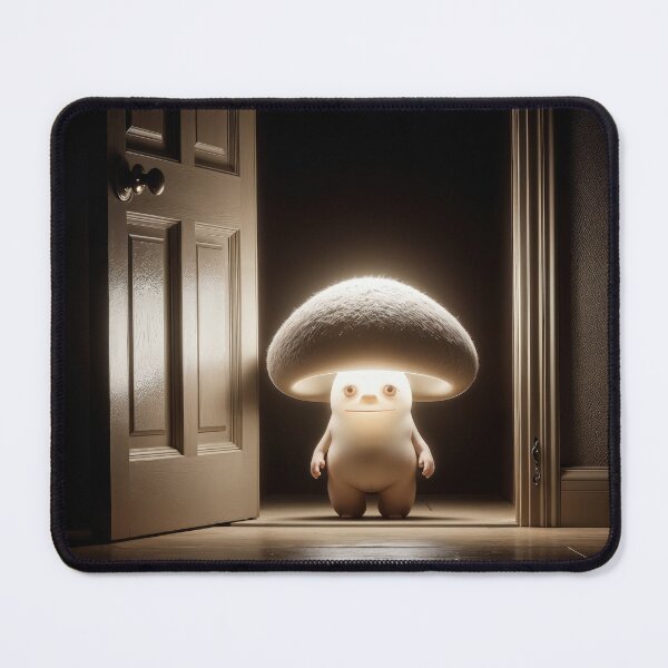 Item preview, Glowing Mushroom Creature In a Doorway designed and sold by Maria Dryfhout.