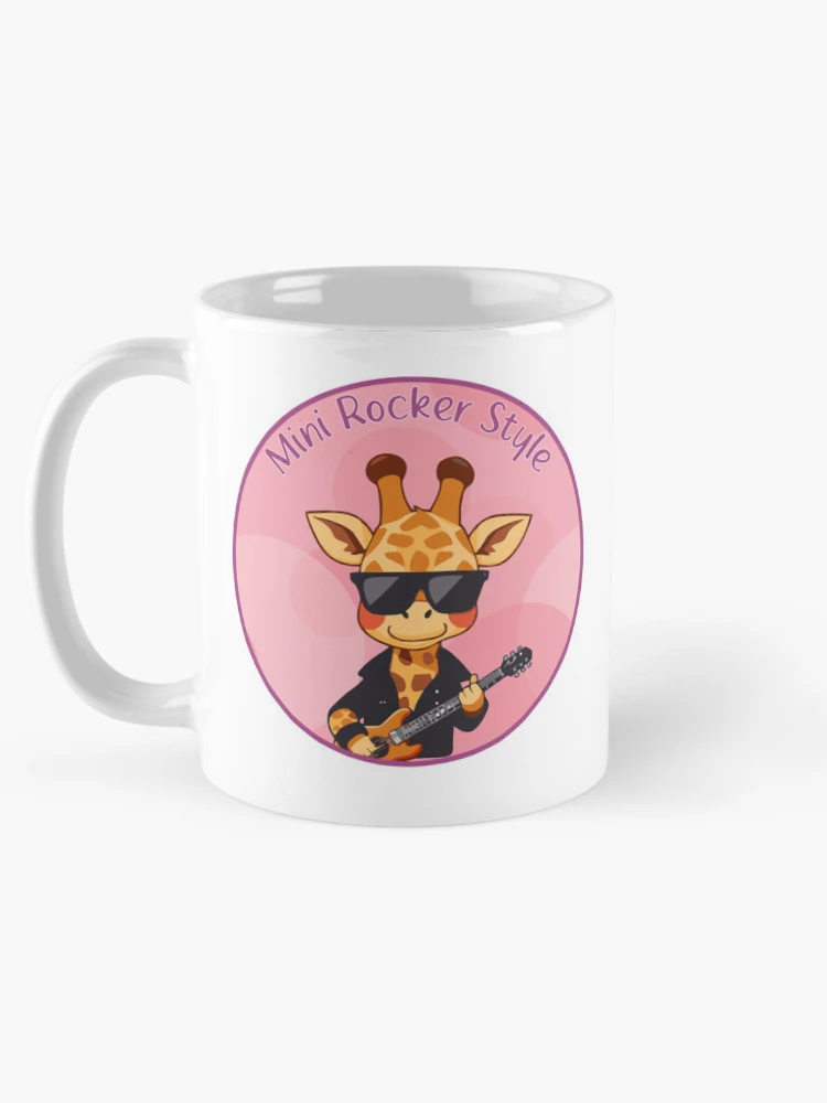 Aperçu 5 sur 6. Mug à café avec l'œuvre Mini Rocker Style. Girafe. créée et vendue par Mini Rocker.