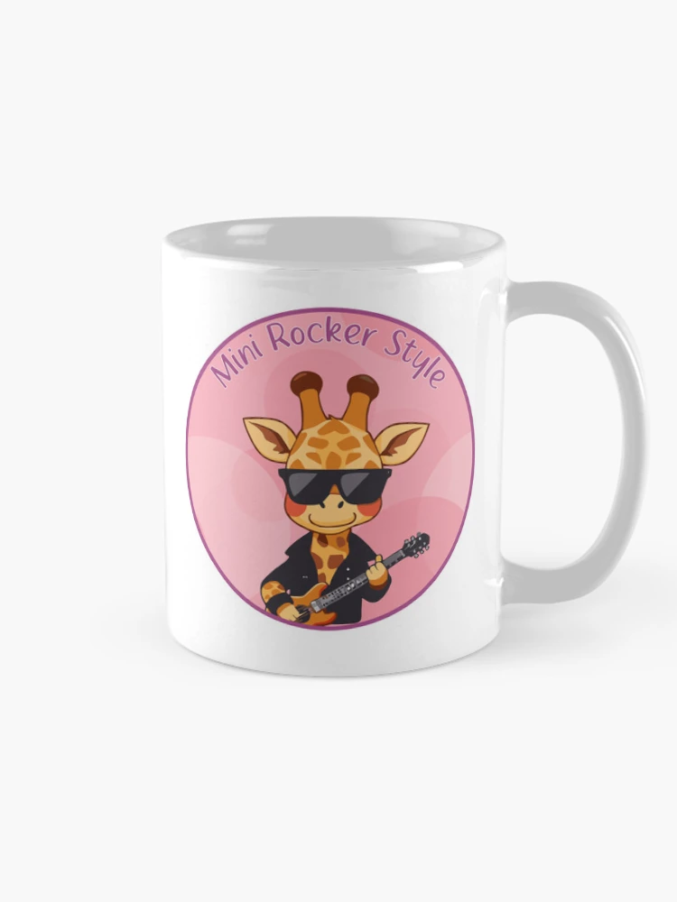 Aperçu 3 sur 6. Mug à café avec l'œuvre Mini Rocker Style. Girafe. créée et vendue par Mini Rocker.