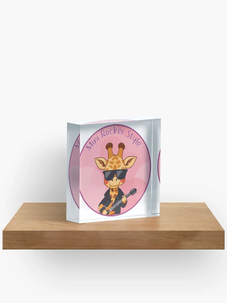 Thumbnail 2 of 5, Acrylic Block, Mini Rocker Style. Giraffe. designed and sold by Mini Rocker.