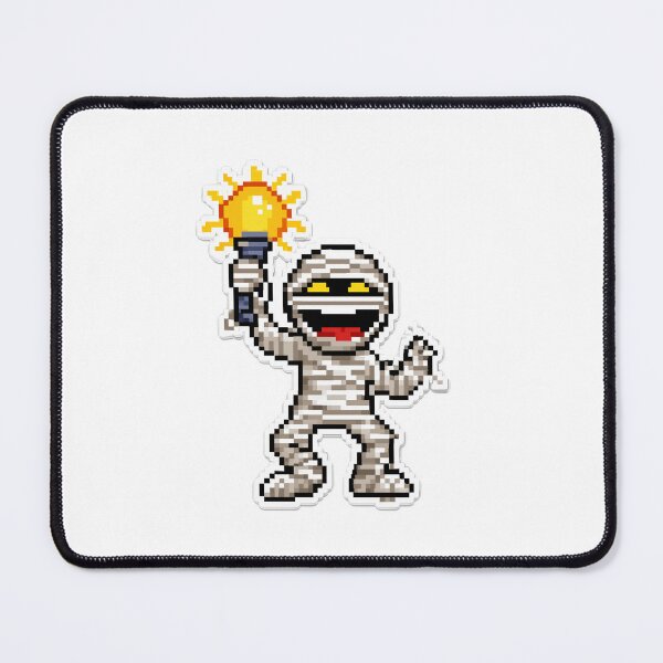 Item preview, Pixel Art Happy Mummy with Glowing Orb | Funny Halloween Monster Design designed and sold by BBackdesign.