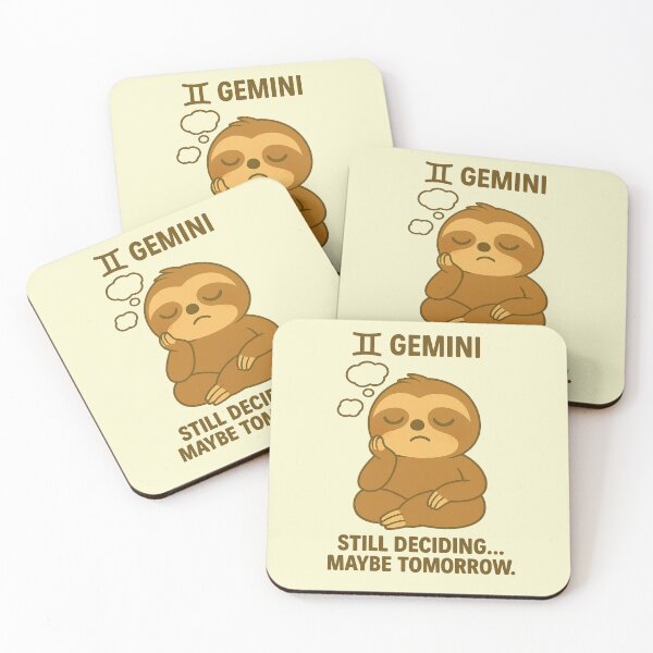 Item preview, Gemini Sloth – Still Deciding… Maybe Tomorrow | Funny Zodiac Design designed and sold by konthai.familyart.