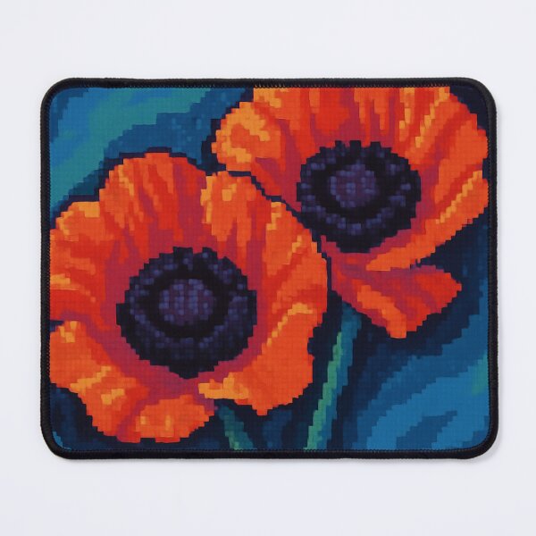 Item preview, Pixel Poppies Oriental Bloom in 8-Bit designed and sold by Planthem.