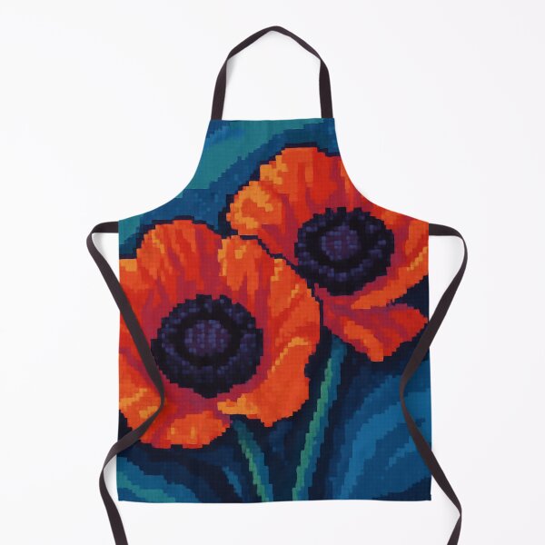 Item preview, Pixel Poppies Oriental Bloom in 8-Bit designed and sold by Planthem.