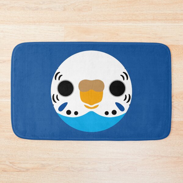Item preview, The face of a normal sky blue female budgie designed and sold by INKOYADO.