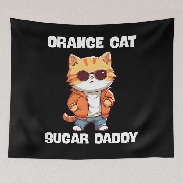 Item preview, Orange Cat Sugar Daddy Funny Gifts for Cat Owners designed and sold by Lazy days, starry nights.