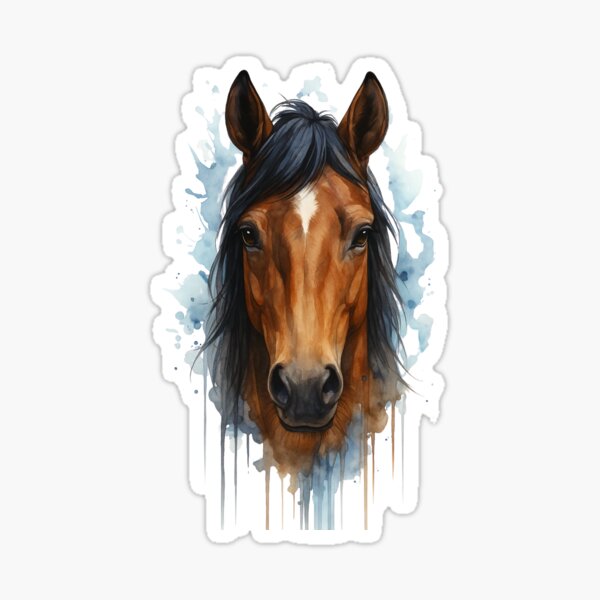 Item preview, Majestic Gaze – Watercolor Horse Portrait designed and sold by Afraadil001.