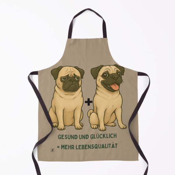 Item preview, “Healthy + Happy = Pug with a Future” designed and sold by MitMopsundHerz Rosinchens_Welt.