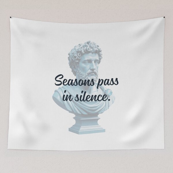 Item preview, Seasons pass in silence -  Marcus Aurelius Stoic Clothing | Marcus Aurelius Stoicism Artwork designed and sold by LexaArtworks.