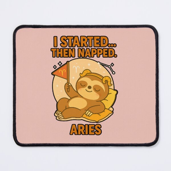 Item preview, Aries Sloth – I Started… Then Napped | Funny Zodiac Sign Design designed and sold by konthai.familyart.