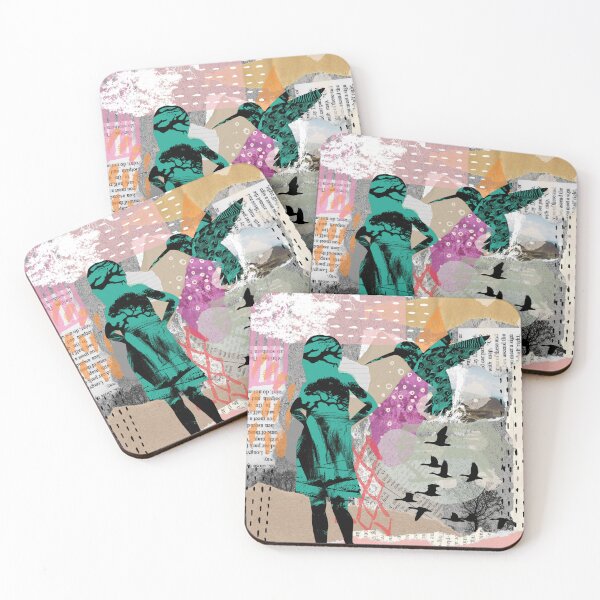 Item preview, Bird lady collage designed and sold by GasconyPassion.