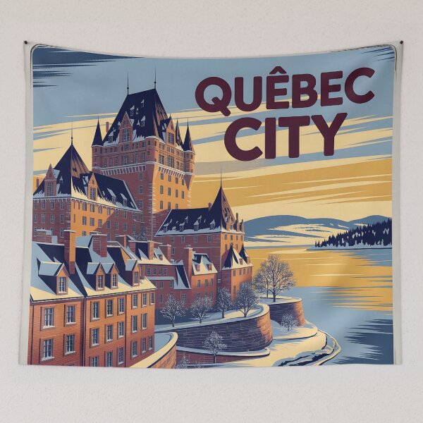 Item preview, Quebec City: Classic-Style Travel Poster designed and sold by LSVart.