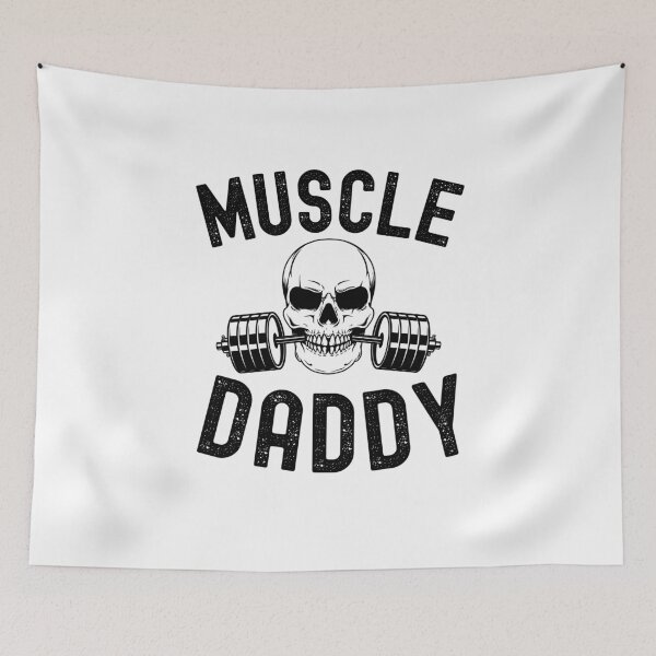Item preview, Muscle Daddy Weightlifter skeleton barbell dad workout designed and sold by snowry.