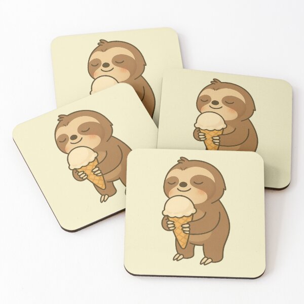 Item preview, Cute Sloth Ice Cream Pattern - Kawaii Seamless Design designed and sold by konthai.familyart.