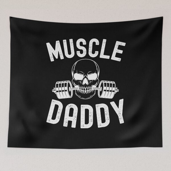 Item preview, Muscle Daddy Weightlifter skeleton barbell dad bodybuilder designed and sold by snowry.