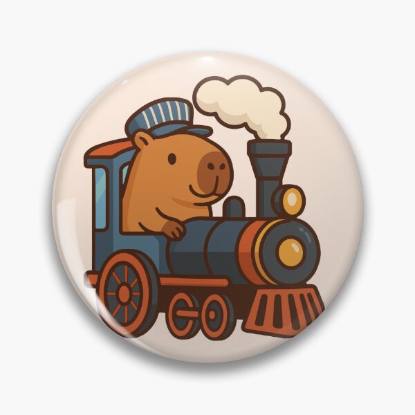 Item preview, Train driver capybara designed and sold by RatArt Designs.