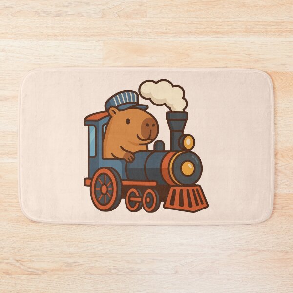 Item preview, Train driver capybara designed and sold by RatArt Designs.