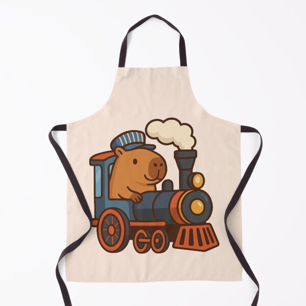 Item preview, Train driver capybara designed and sold by RatArt Designs.