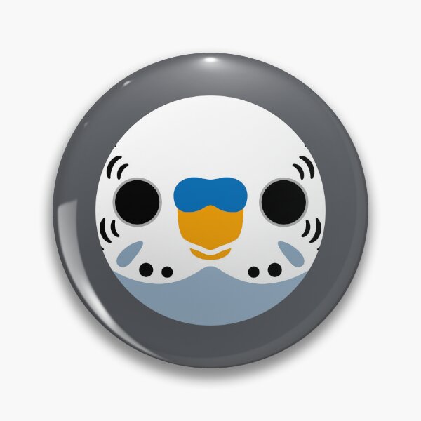 Item preview, The face of a normal gray male budgie designed and sold by INKOYADO.