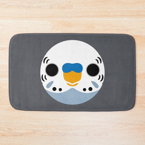 Item preview, The face of a normal gray male budgie designed and sold by INKOYADO.