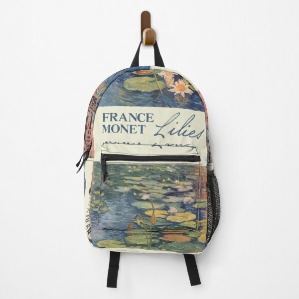 Item preview, French Water Lilies Stamp – Monet Inspired Impressionist Art designed and sold by CARRAANN.