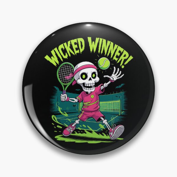 Item preview, Wicked Winner Skeleton Tennis Player Halloween Funny Sport Design designed and sold by Serbin.