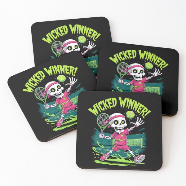 Item preview, Wicked Winner Skeleton Tennis Player Halloween Funny Sport Design designed and sold by Serbin.