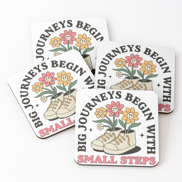 Item preview, Big Journeys Begin – Motivational Adventure Quote designed and sold by artcultreone.