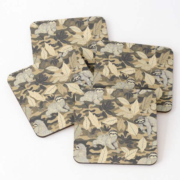 Artikelvorschau, Faultier Camouflage Dschungel Muster entworfen und verkauft von zzz888.