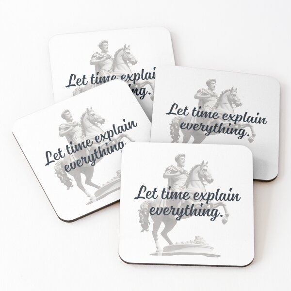 Item preview, Let Time Explain Everything -  Marcus Aurelius Stoic Clothing | Marcus Aurelius Stoicism Artwork designed and sold by LexaArtworks.