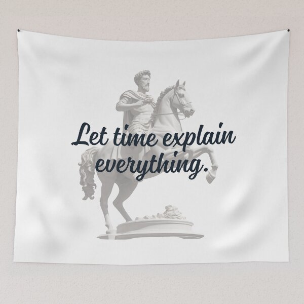 Item preview, Let Time Explain Everything -  Marcus Aurelius Stoic Clothing | Marcus Aurelius Stoicism Artwork designed and sold by LexaArtworks.