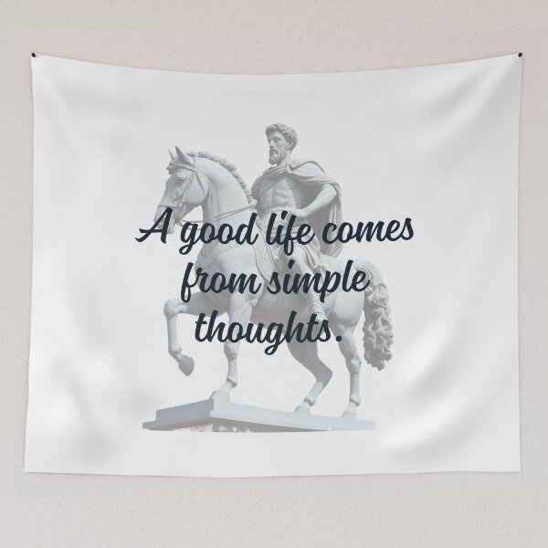 Item preview, A Good Life Comes From Simple Thoughts -  Marcus Aurelius Stoic Clothing | Marcus Aurelius Stoicism Artwork designed and sold by LexaArtworks.