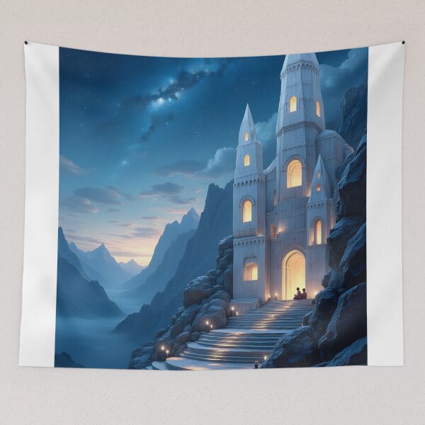 Item preview, The Enchanted Fortress Under the Starry Sky designed and sold by oanaunciuleanu.