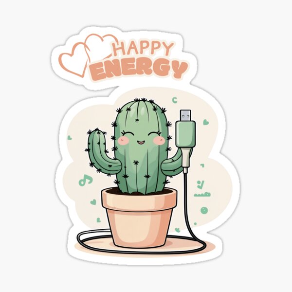 Item preview, Social Battery Cactus – Charging… designed and sold by 0606PM.