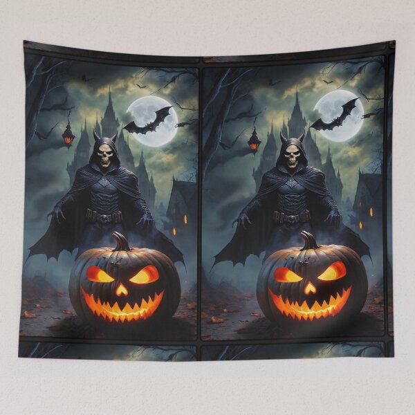 Item preview,  Skeletor's Spooky Halloween Night - 80s Villain Retro Art designed and sold by CamillaCreation.