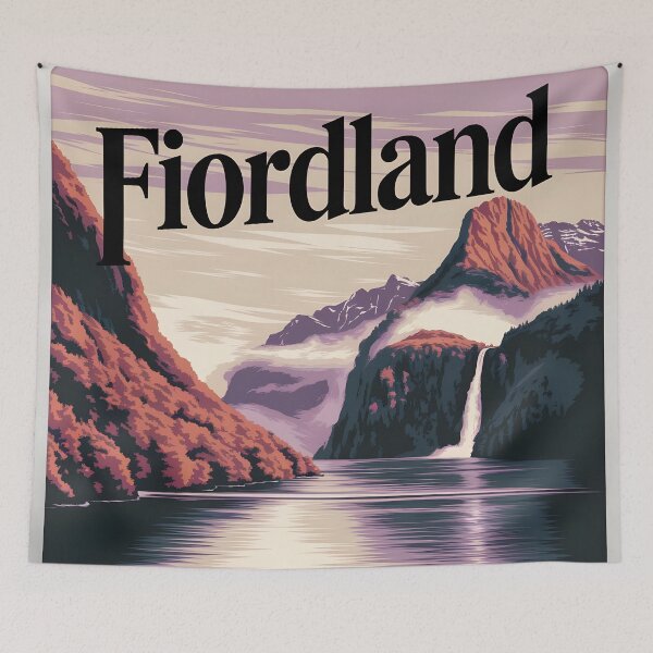 Item preview, Fiordland: Vintage Style Travel Poster designed and sold by LSVart.