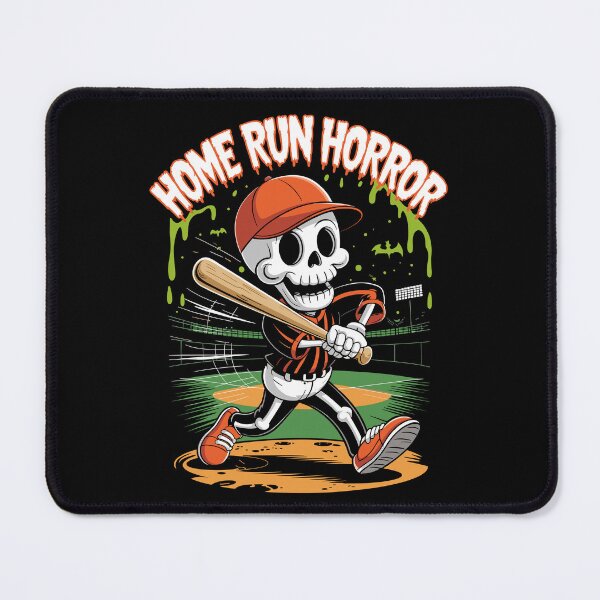 Item preview, Home Run Horror Skeleton Baseball Player Halloween Spooky Sport designed and sold by Serbin.
