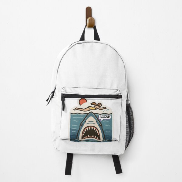 Item preview, Gotcha! Funny Shark Attack Retro Sticker designed and sold by The Sandy Design Store.