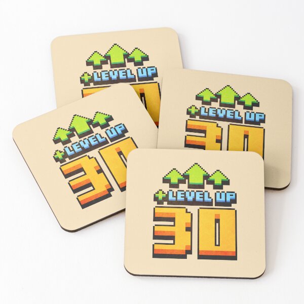 Item preview, Level Up 30 Lvl Pixel Art Birthday Gift designed and sold by PixelDrukiPL.