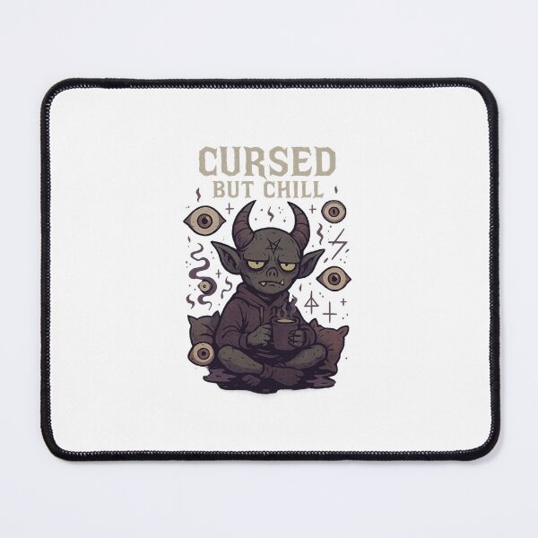 Item preview, Cursed but Chill  designed and sold by ResinandRelics.