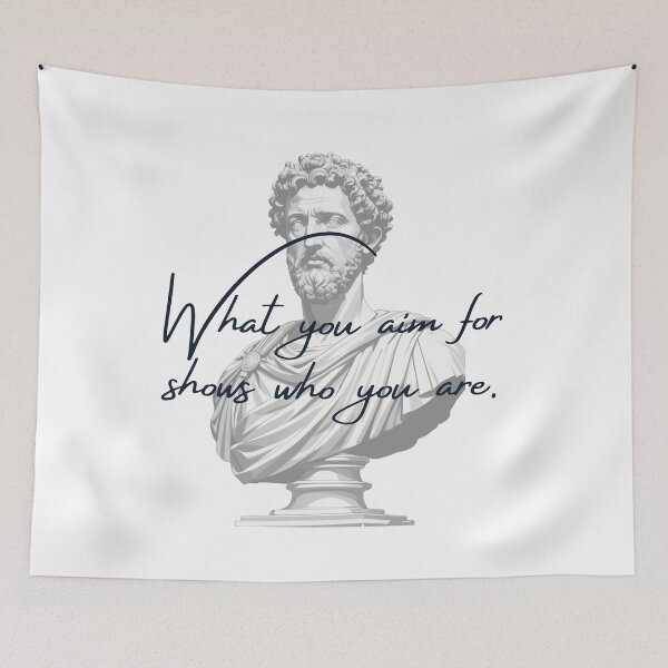 Item preview, What You Aim For Shows Who You Are -  Marcus Aurelius Stoic Clothing | Marcus Aurelius Stoicism Artwork designed and sold by LexaArtworks.