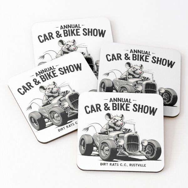 Item preview, Dirt Rat in a Hot Rod – Vintage Ink Style designed and sold by Pulse Creativity Designs.
