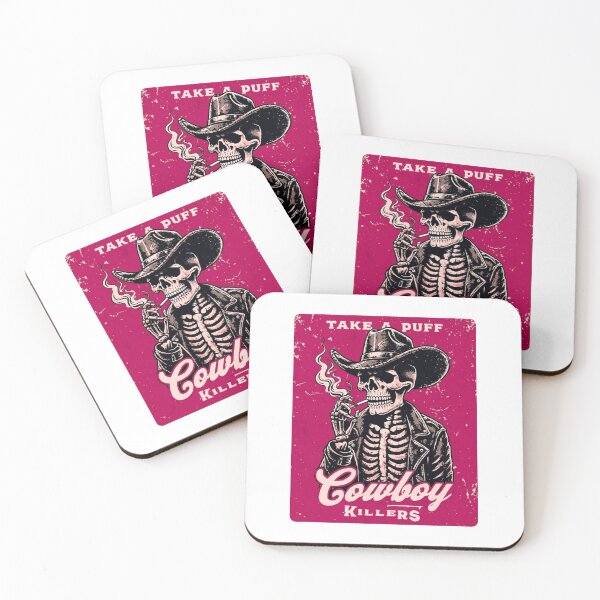 Item preview, "Cowboy Killers" - Smoking Skeleton Outlaw Vintage Western Design designed and sold by Colorful-Garden.