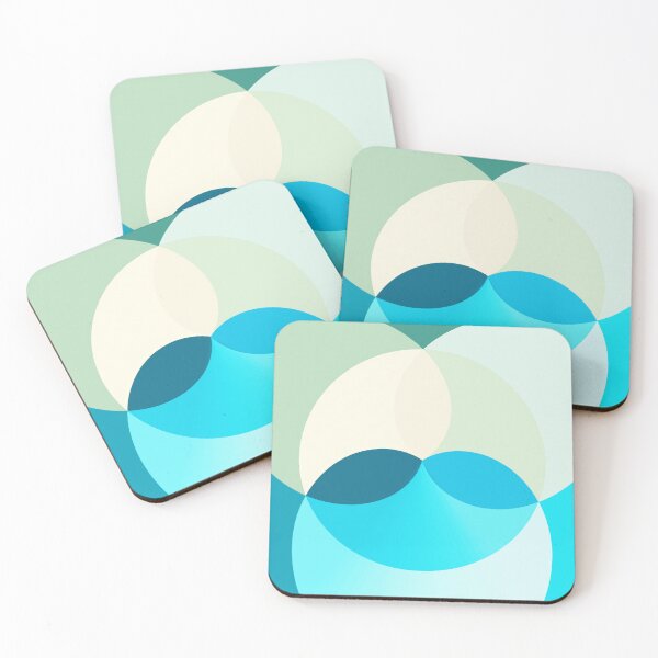 Item preview, Sea Blue Circle Centred Minimal Modern Abstract Shapes designed and sold by patternsoup.