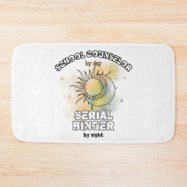 Item preview, School Counselor by Day, Serial Binger by Night – Fun Moon & Sun Design designed and sold by PeteLawliiet.