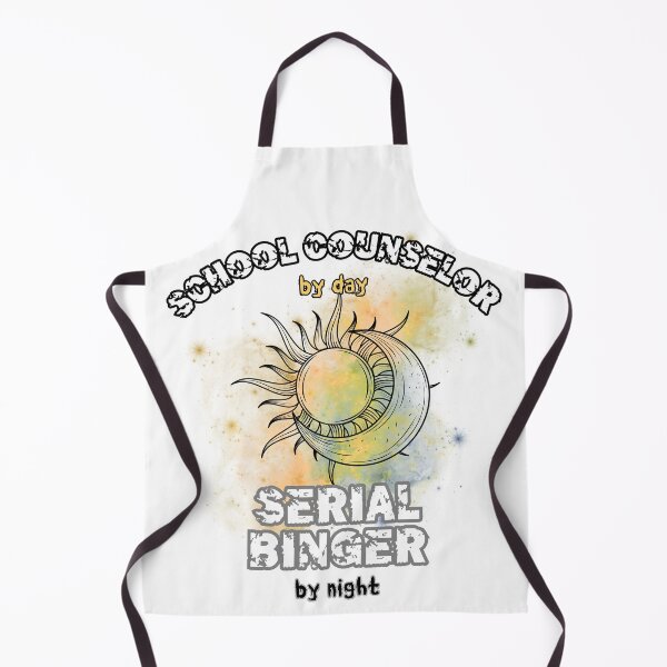 Item preview, School Counselor by Day, Serial Binger by Night – Fun Moon & Sun Design designed and sold by PeteLawliiet.