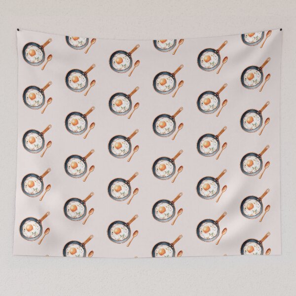 Item preview, Watercolor Sunny Side Up Egg in a Pan designed and sold by Paper Hearteu.