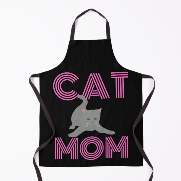 Item preview, CAT MOM! In stylish monoton font, with a cute grey cat for crazy cat ladies and other cat lovers! designed and sold by AlphaBetulia.