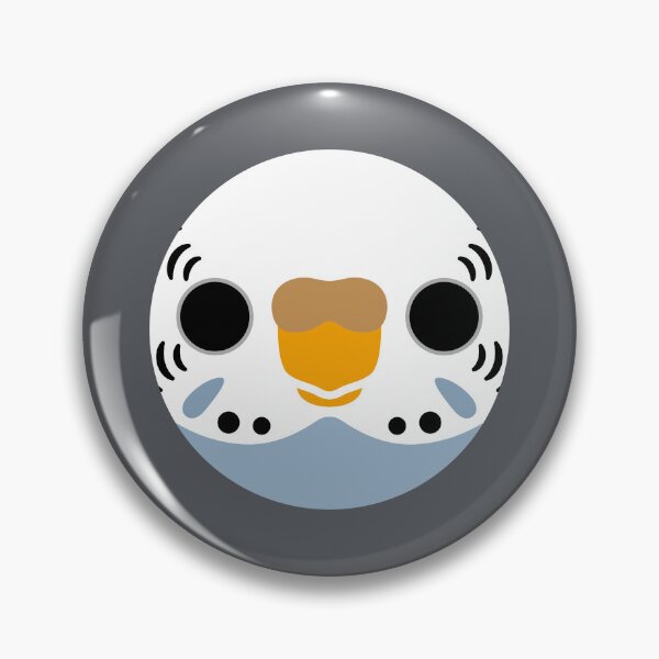 Item preview, The face of a normal gray female budgie designed and sold by INKOYADO.