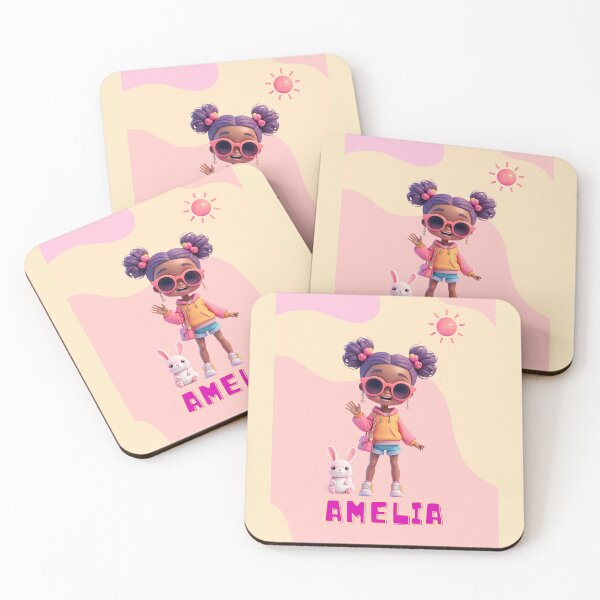 Item preview, Amelia Doll Name Design – Cute Gift for Girls, School Supplies and Birthday Surprises designed and sold by daila70.